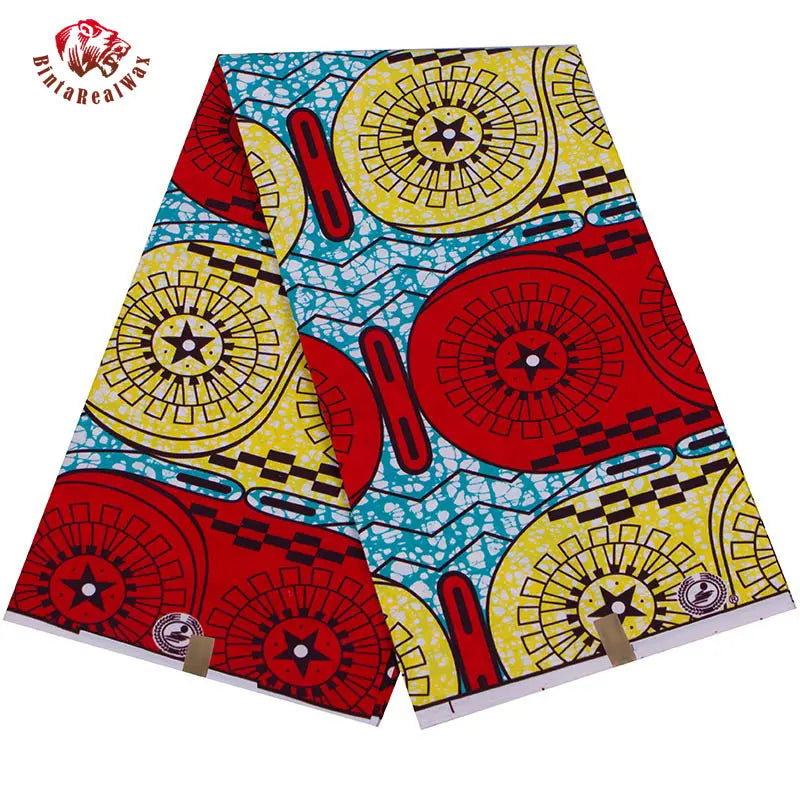 Elariah Ankara Wax Print Fabric – 6 Yards African Batik Polyester Material for Dresses, Sewing & Occasion Wear