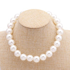 Classic Imitation Pearl Beaded Choker Necklace for Women – Elegant Bridal & Wedding Pearl Collar Necklace