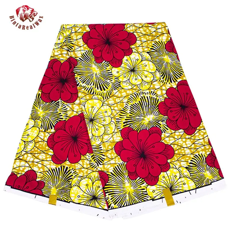 Elariah Ankara Wax Print Fabric – 6 Yards African Batik Polyester Material for Dresses, Sewing & Occasion Wear