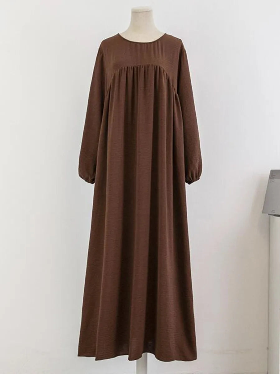 Elariah Luxury Modest Abaya Dress – Solid Color Dubai Kaftan Robe for Women | Elegant Islamic Ramadan & Occasion Wear