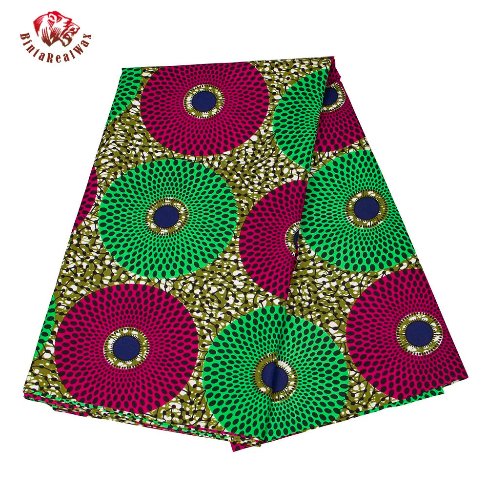 Elariah Ankara Wax Print Fabric – 6 Yards African Batik Polyester Material for Dresses, Sewing & Occasion Wear