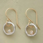 Pearl Petal Ball Drop Earrings – Long Geometric Flower Earrings for Women