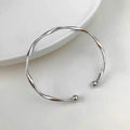 Trendy Geometric Twisted Upper Arm Cuff Bracelet – Adjustable Water Drop Bangle for Women