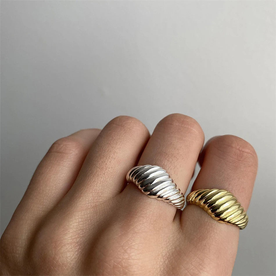 316L Stainless Steel Fashion Ring – Durable, Non-Fading Band for Women