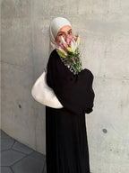Elegant Pleated Kaftan Abaya Dress for Women – Flare Sleeve Jalabiya | Modest Eid & Occasion Wear
