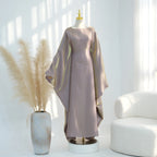Elariah Shimmering Eid Kaftan Abaya – Extra Loose Fit Butterfly Sleeve Maxi Dress for Ramadan, Evening & Party Wear