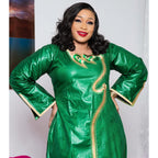 Elariah Bazin Riche Embroidered African Dress – Elegant Plus Size Dashiki Party & Church Dress for Women