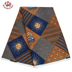 Elariah Ankara Wax Print Fabric – 6 Yards African Batik Polyester Material for Dresses, Sewing & Occasion Wear