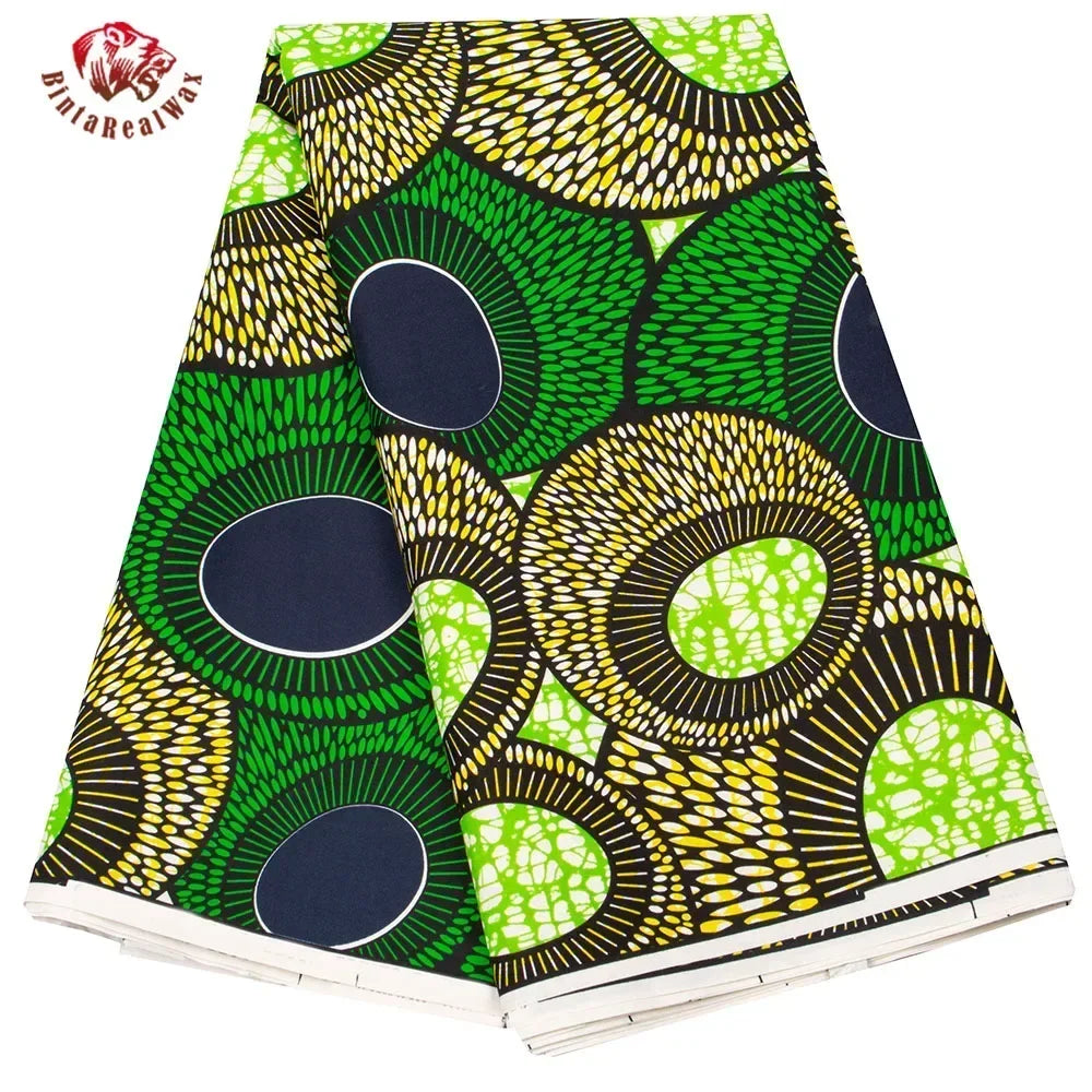 Elariah Ankara Wax Print Fabric – 6 Yards African Batik Polyester Material for Dresses, Sewing & Occasion Wear