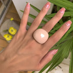 Candy Color Acrylic Geometric Ring for Women – Bold Resin Statement Ring, Lightweight Fashion Party Jewelry