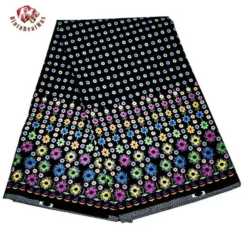 Elariah Ankara Wax Print Fabric – 6 Yards African Batik Polyester Material for Dresses, Sewing & Occasion Wear