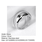 316L Stainless Steel Fashion Ring – Durable, Non-Fading Band for Women