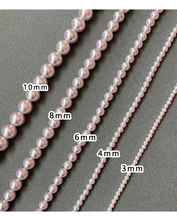 Rose Purple Simulated Pearl Beaded Necklace – Elegant Gold Plated Clavicle Chain for Women