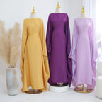 Elariah Shimmering Eid Kaftan Abaya – Extra Loose Fit Butterfly Sleeve Maxi Dress for Ramadan, Evening & Party Wear