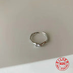 Silver Color Adjustable Zircon Ring for Women – Elegant Gold Plated Open Band Fashion Ring | Minimalist Party & Wedding Jewelry