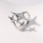 Elariah 14K Gold Plated Stainless Steel Geometric Cocktail Ring – Bold Statement Party Ring for Women
