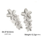 Unift Vintage Flower Stud Earrings for Women – Bohemian 14K Gold-Plated Stainless Steel Statement Jewelry