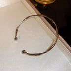 Minimalist Twisted Gold Cuff Bangle Bracelet for Women – Elegant Open Bangle Jewelry