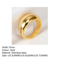 316L Stainless Steel Fashion Ring – Durable, Non-Fading Band for Women