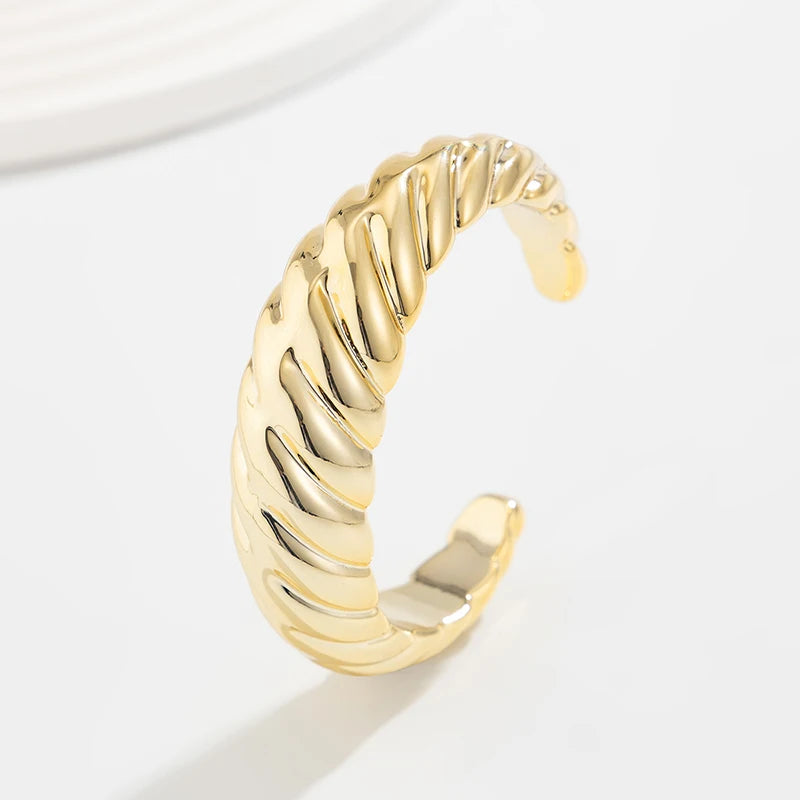 Irregular Geometric Cuff Bangle Bracelet for Women – Bold Statement Fashion Bracelet, Trendy Open Cuff Jewelry