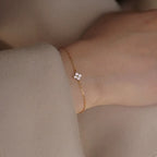 18K Gold Plated Four-Leaf Clover Necklace for Women – Stainless Steel with Zircon Detailing | Luxury Jewelry Gift