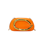 Elariah Structured PU Leather Clutch Bag with Metal Handle – Women’s Evening Crossbody & Handheld Party Purse