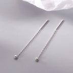 Elegant Pearl Long Tassel Drop Earrings – Fashion Metal Chain Jewelry for Women