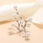 Vintage White Pearl Double-Layer Geometric Ring – Chunky Statement Ring for Women