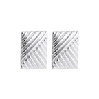18K Gold Plated Stainless Steel Multilayer Circle Knot Drop Earrings for Women – Textured Statement Round Earrings