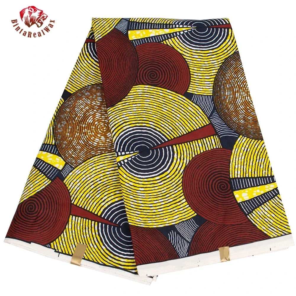 Elariah Ankara Wax Print Fabric – 6 Yards African Batik Polyester Material for Dresses, Sewing & Occasion Wear