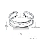 JeeMango Double Circle Stainless Steel Ring for Women – 18K Gold Plated, Waterproof, Trendy Fashion Jewelry