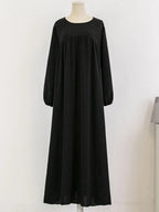 Elariah Luxury Modest Abaya Dress – Solid Color Dubai Kaftan Robe for Women | Elegant Islamic Ramadan & Occasion Wear