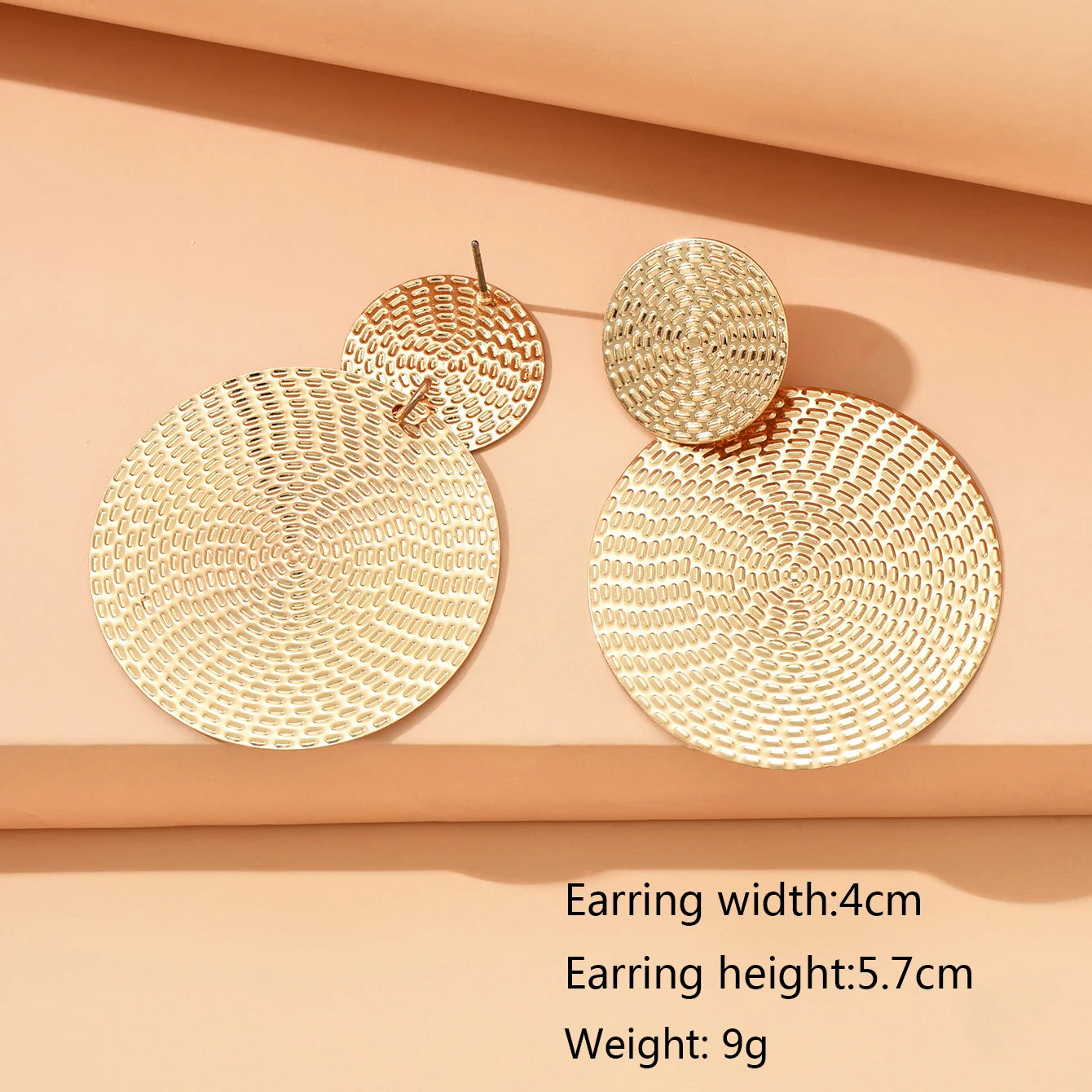 Bohemian Geometric Round Drop Earrings for Women – Trendy Metal Statement Earrings for Wedding, Party & Everyday Style