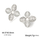 Unift Vintage Flower Stud Earrings for Women – Bohemian 14K Gold-Plated Stainless Steel Statement Jewelry