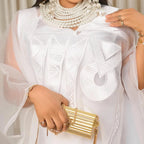 Elariah White Embroidered African Abaya Dress – Elegant Modest Maxi Kaftan for Women (Plus Size, Party & Church Wear)