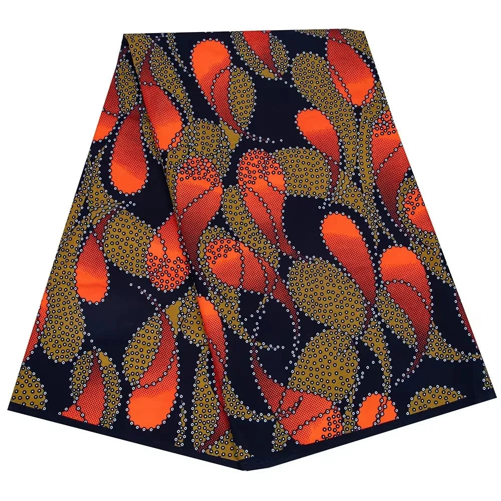 Elariah Ankara Wax Print Fabric – 6 Yards African Batik Polyester Material for Dresses, Sewing & Occasion Wear
