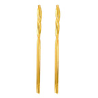 Gold Bling Tassel Statement Earrings – Elegant Long Drop Design for Women