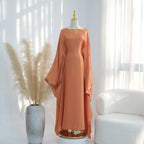 Elariah Shimmering Eid Kaftan Abaya – Extra Loose Fit Butterfly Sleeve Maxi Dress for Ramadan, Evening & Party Wear