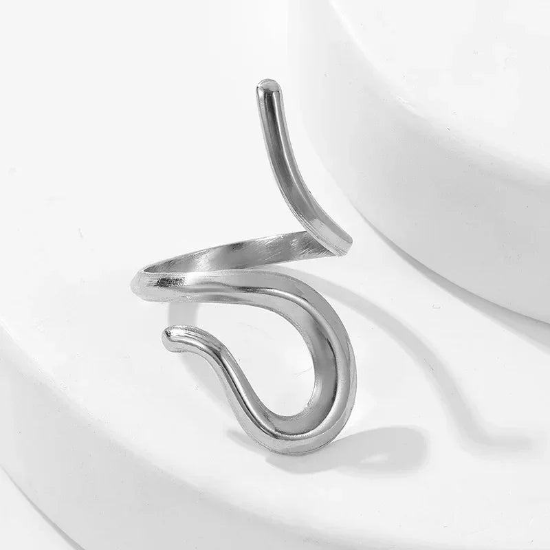 Elariah 14K Gold Plated Stainless Steel Geometric Cocktail Ring – Bold Statement Party Ring for Women
