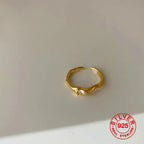 Silver Color Adjustable Zircon Ring for Women – Elegant Gold Plated Open Band Fashion Ring | Minimalist Party & Wedding Jewelry