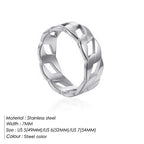 316L Stainless Steel Fashion Ring – Durable, Non-Fading Band for Women
