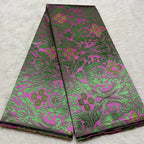 African Damask Lace Fabric (2.5 or 5 Yards) – Thick Jacquard Brocade for Aso Oke, Headwrap & Bridal Dresses