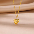 Sunflower Pendant Geometric Necklace – Stainless Steel Clavicle Chain for Women