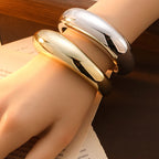 Irregular Geometric Cuff Bangle Bracelet for Women – Bold Statement Fashion Bracelet, Trendy Open Cuff Jewelry
