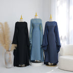 Elariah Shimmering Eid Kaftan Abaya – Extra Loose Fit Butterfly Sleeve Maxi Dress for Ramadan, Evening & Party Wear