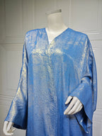 Luxury Satin Batwing Abaya Kimono – Shiny Open Front Maxi Kaftan for Ramadan, Eid & Evening Wear