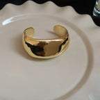 Irregular Geometric Twisted Cuff Bangle – Vintage Statement Bracelet for Women