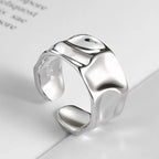 3-Piece Gold Plated Geometric Open Ring Set – Chunky, Irregular & Trendy Statement Rings for Women
