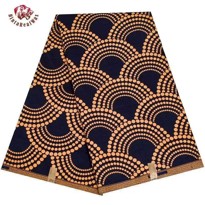 Elariah Ankara Wax Print Fabric – 6 Yards African Batik Polyester Material for Dresses, Sewing & Occasion Wear
