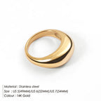316L Stainless Steel Fashion Ring – Durable, Non-Fading Band for Women